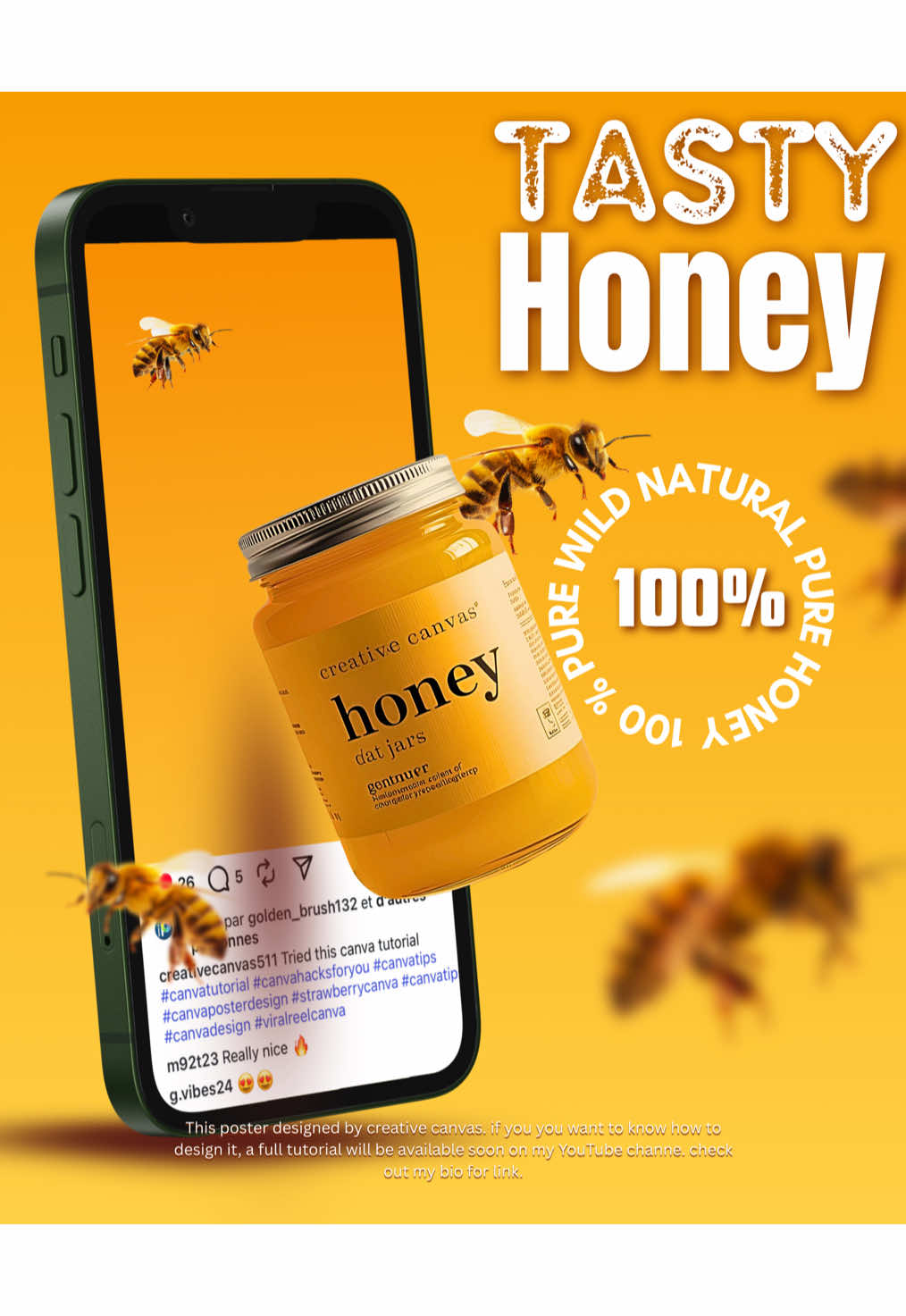 @Creative canvas  designed on canva for fall season sales. What do you think about it ?! Tell me in comments if you need a full tutorial.  #creativecanvas51 #creatorssearchinsight2025 #canvadesignideas #honeyposterideas #posterideas 