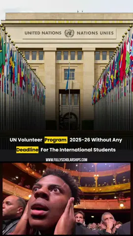 🌎✨ Ready to make YOUR mark on the world? The UN Volunteer Program 2025‑26 is open and it’s your chance to use your skills for real global impact. What you get: ✅ Volunteer online, in your own country, or abroad ✅ Work on Sustainable Development Goals like education, health, environment & crisis response ✅ Living allowance + relocation or travel support for overseas roles ✅ Comprehensive insurance, paid leave, and learning & development opportunities ✅ Opportunities in over 150 countries – open all year long If you want to grow, learn, and contribute — this is where you start. Apply today & be part of something bigger. 🔗 More info & apply: fullyscholarships.com/un-volunteer-program-2025-26/ #UNVolunteer2025 #GlobalImpact #VolunteerAbroad #OnlineVolunteering #ServeAndGrow 