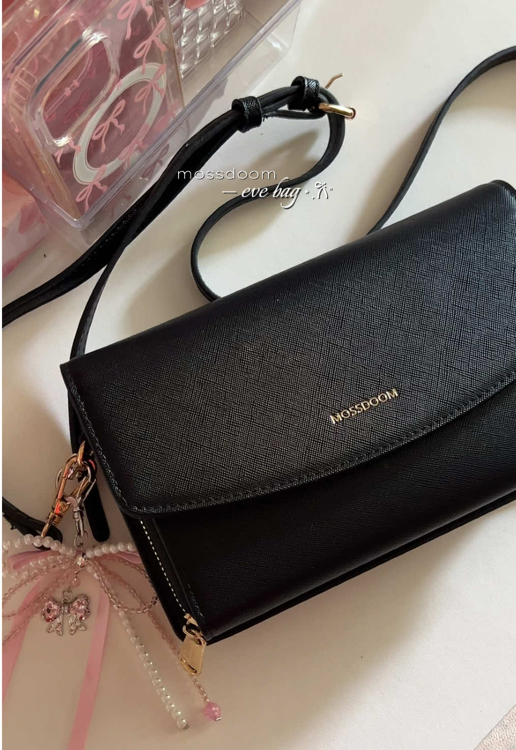 when u have a wallet and a bag in one — mossdoom eve bag 🖤✨ #mossdoom #fashion #bag #fyp #viral 