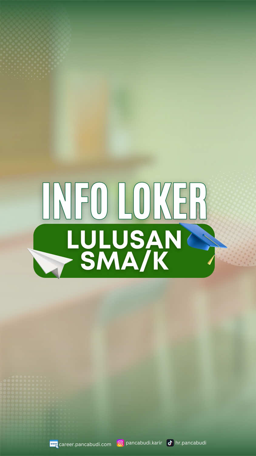 Lowongan Kerja Lulusan SMA/K! Kami sedang mencari: - Kepala Regu (tinyurl.com/KepalaReguTPB) - Driver (tinyurl.com/DriverTPB) Jangan lewatkan kesempatan untuk berkembang bersama kami! Info lebih lanjut: career.pancabudi.com __ #infoloker #lowongankerja #loker #2025 #hiring                 