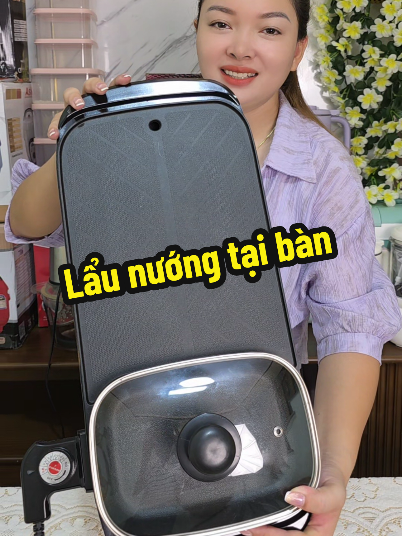 Bếp lẩu nướng đa năng 2in1 nấu nướng tại bàn #bepnuong #bepnuongdien #beplaunuong 
