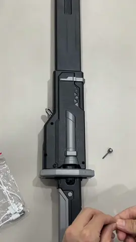 It is a lightsaber that changes color, sprays, and has sound effects. Who can resist it? #sparklightsaber #colorchanginglightsaber #lightsaber #sword #toylightsaber