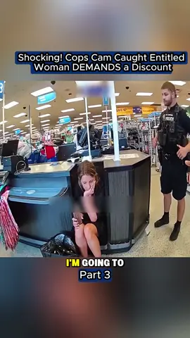 Shocking! Cops Cam Caught Entitled Woman DEMANDS a Discount #cops #copsoftiktok 