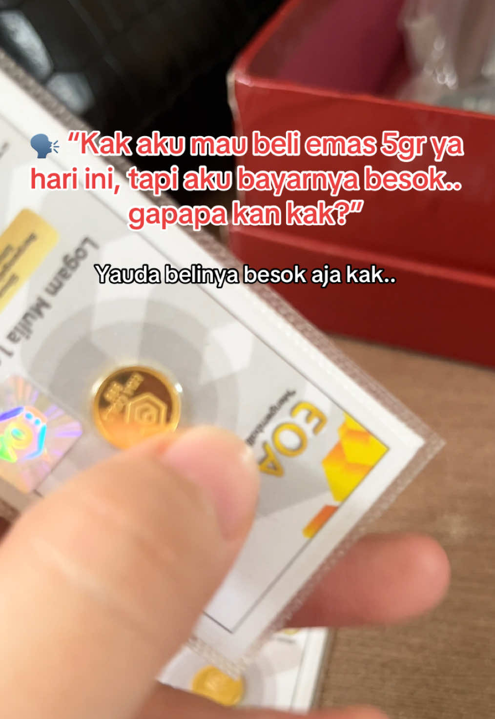 Karna harga emas naik turun yaa jadi menyesuaikan hari beli #hargaemas #emas 