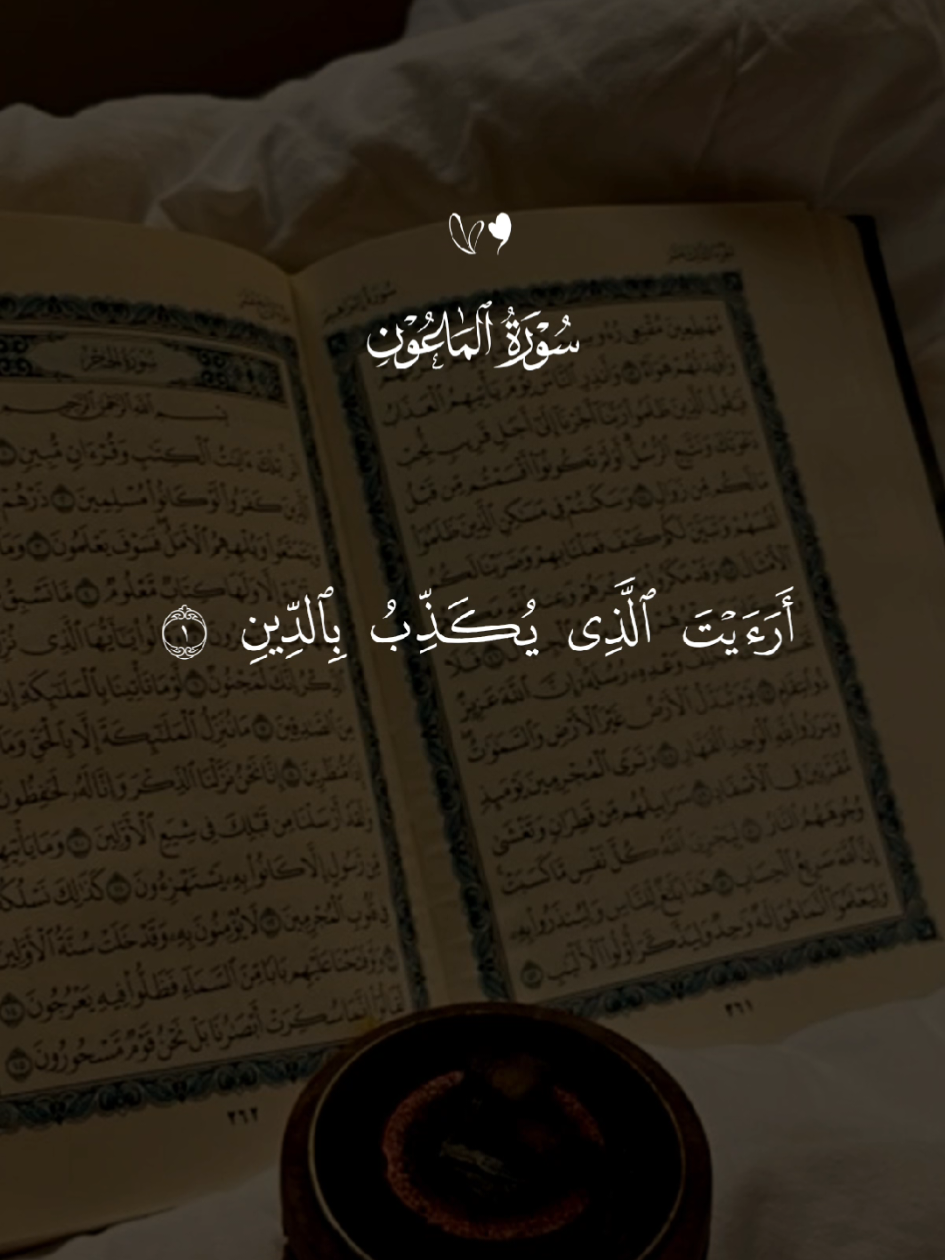 سُورَةُ المَاعُونِ🤍 #قران #quran #قران_كريم #quran_alkarim #القران_الكريم 