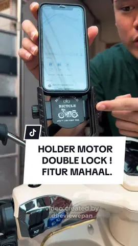 Holder HP Motor Spion ada Safety Lock Anti Jambret. Sekali diklip, HP gak bergeser gak lepas.. Aman dipake ngojol. Model baru lebih mantep🙌🏻  #direviewepan #holderhpmotor #holdermotordoublelock #holdermotorantimaling #tempathpdimotor 