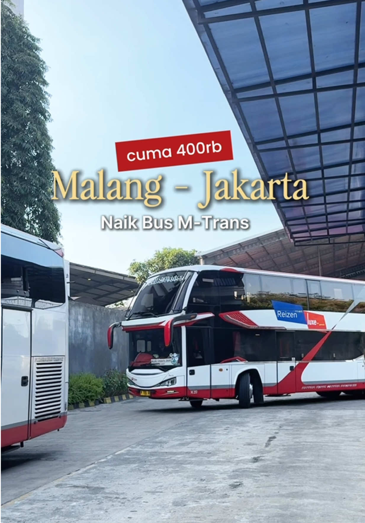 Malang - Jakarta naik bud M Trans cuma 400rb-an?!🤗✨💰 Jangan lupa bookingnya di Aplikasi @redBus Indonesia dan masukin kode promo “REDBUSKAMPUS”  #Rekomendasibus #malangjakartabus #Redbus #redbusindonesia #mtrans 