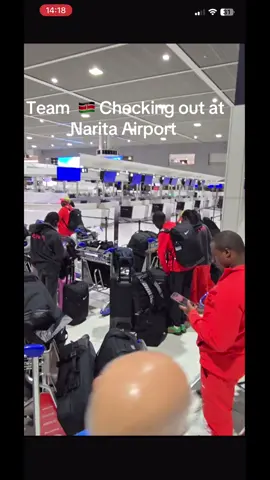 Team kenya checking out at Narita Airport, Arrival; Tuesday 2:30pm JKIA #tokyo2025 #trendingvideo #fyp÷ #athleticskenya