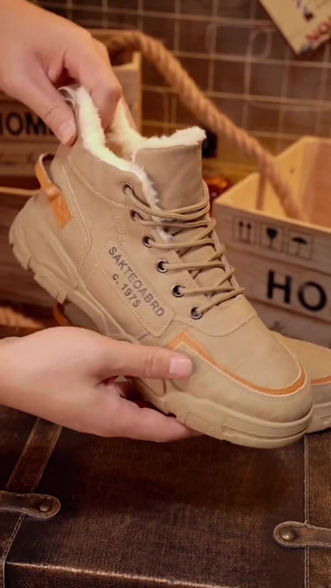 2025 Winter Men's Outdoor Waterproof & Coldproof Mid-top Fashion Sports Shoes with Thick Velvet Warm Cotton Leather Work Snow Boots 6689 Gray Non-Slip Work Shoes Footwear Boy Closed Tactical Bota #boots #workboots #winterboots #snowboots #womensboots #tacticalboots #mensboots #waterproofboots #waterproofshoes #soccerboots