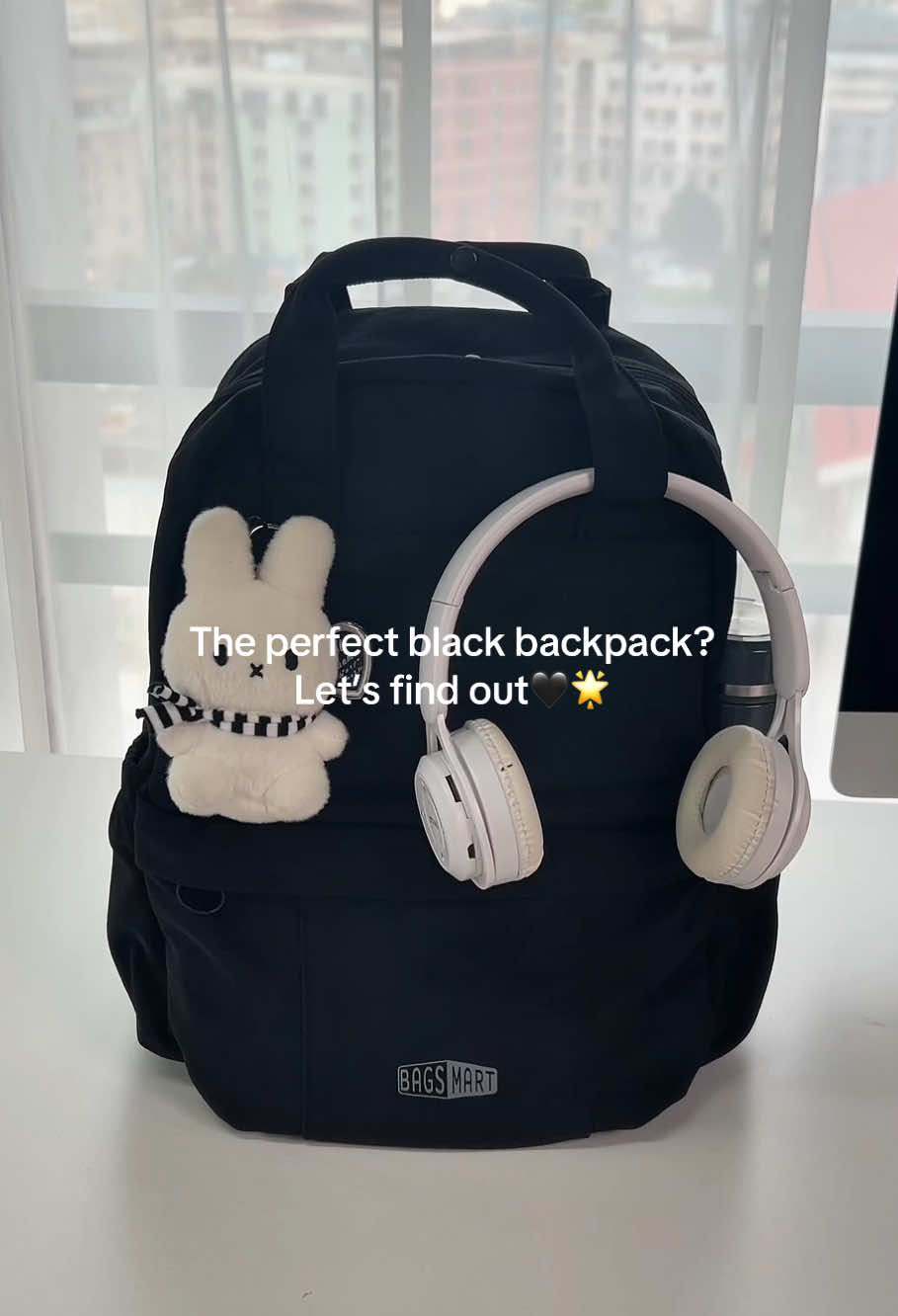Unboxing my dream black backpack🖤🌟#bagsmart #backpack #travelbackpack #workbackpack #schoolbackpack 