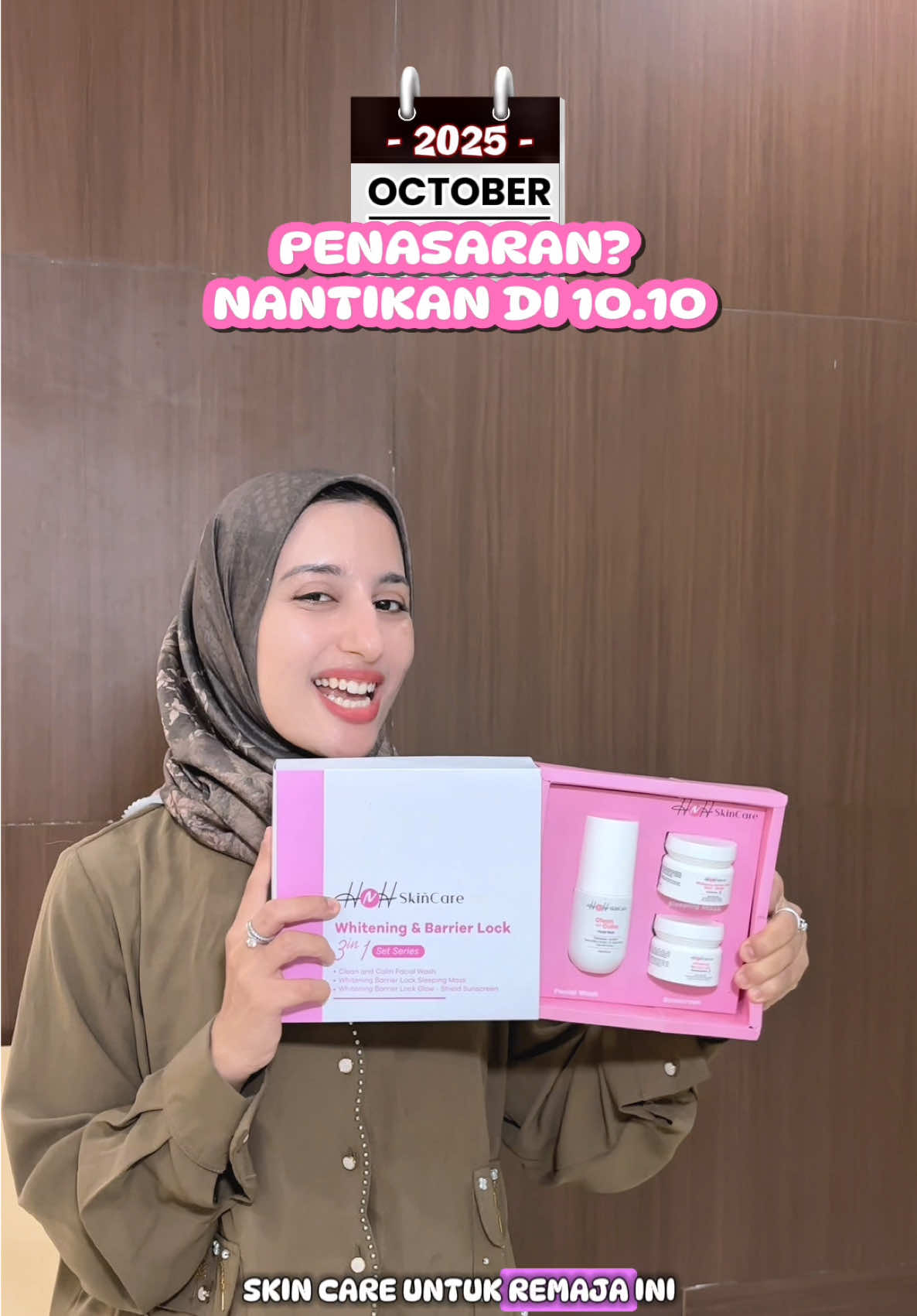 Gen Z sudah siap merapat di 10.10, solusi permasalahan kulit remaja kamu segera launching, siapa yang udah nggak sabar? Yuk komen👇🏼 #hnhskincarebydrkamilaljaidi #paketbarrier #produklaunching 