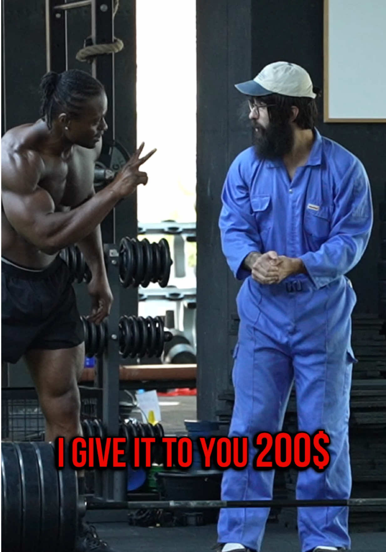 Money it’s not important!  The passion 🎯💥 #anatoly #gym #prank 