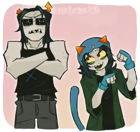 This does NOT look like my artstyle oh god #equiuszahhak #nepetaleijon #homestuck #homestuckfanart #fyp 