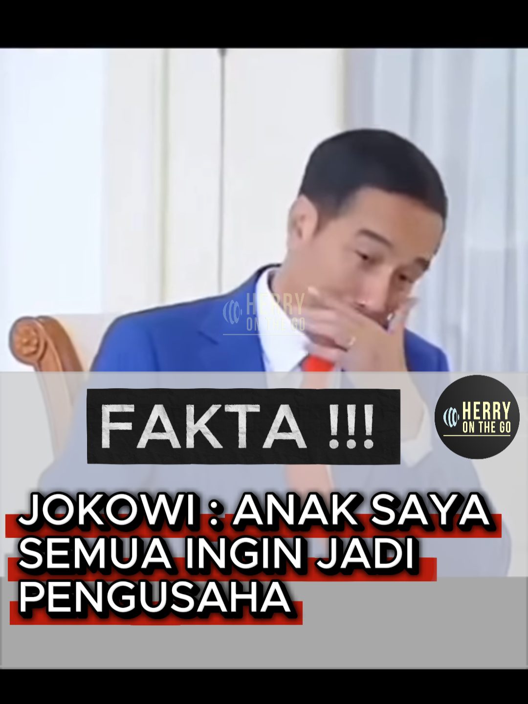 Jokowi mengatakan, semua anaknya tidak tertarik di politik. Mereka lebih suka jadi pengusaha, ada yang jualan pisang goreng, ada yang jualan martabak. Gimana tanggapan kalian ? 😆