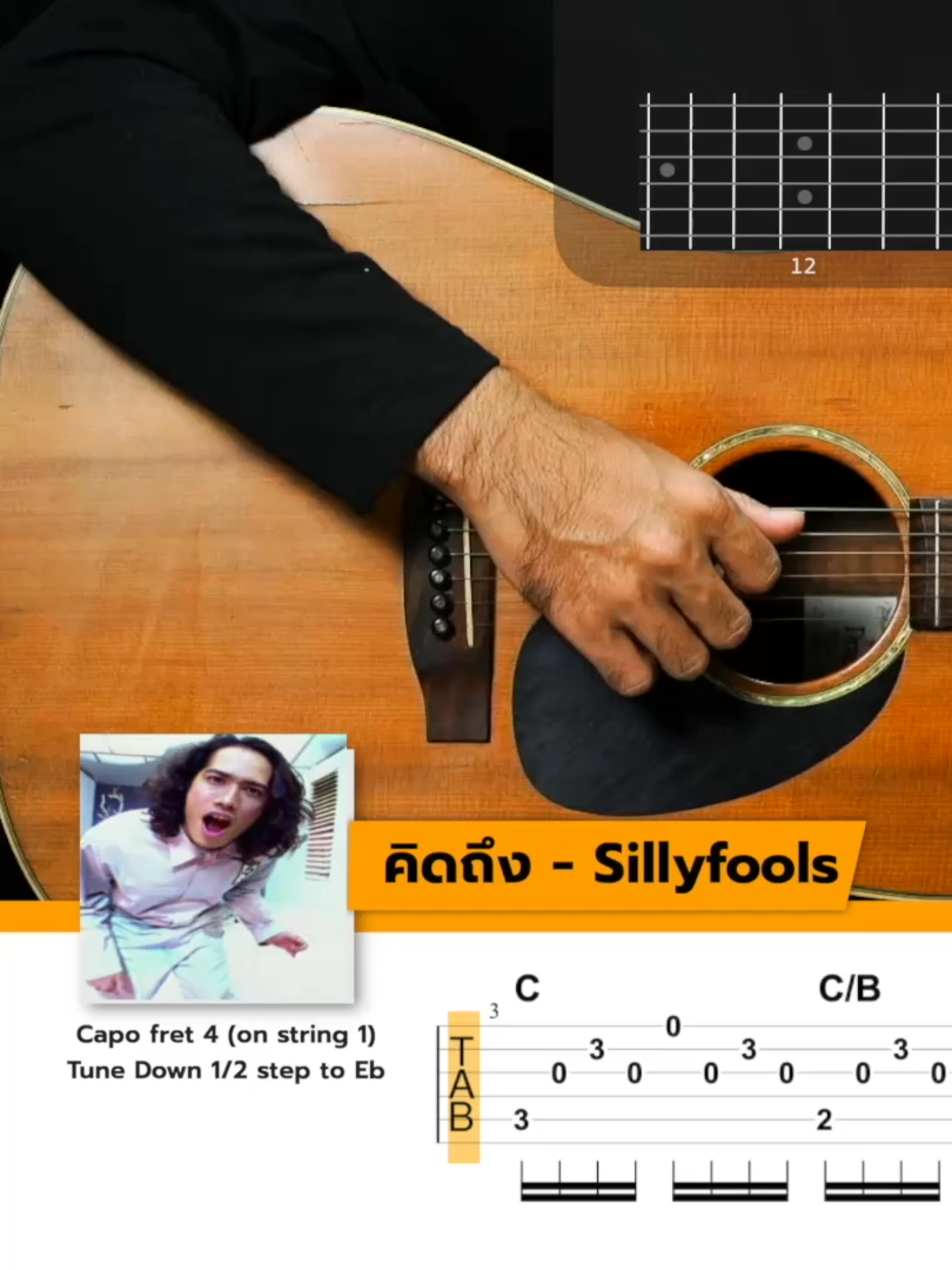 🎸สอนเล่นเพลง คิดถึง - Sillyfools ( พร้อม Chord TAB )