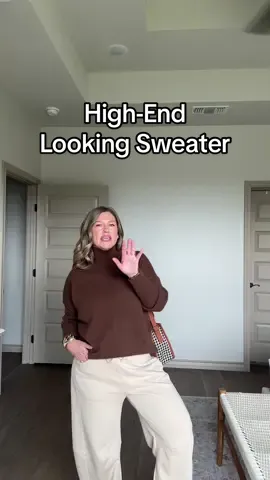A high-end looking and feeling sweater for under $25!  #fallfashion #ootdinspo #falltrends #sweaterweather #autumnfashion #winterfashion #transitionaloutfits #falloutfits #teacheroutfit #casualoutfits #chocolatebrown #CapCut 