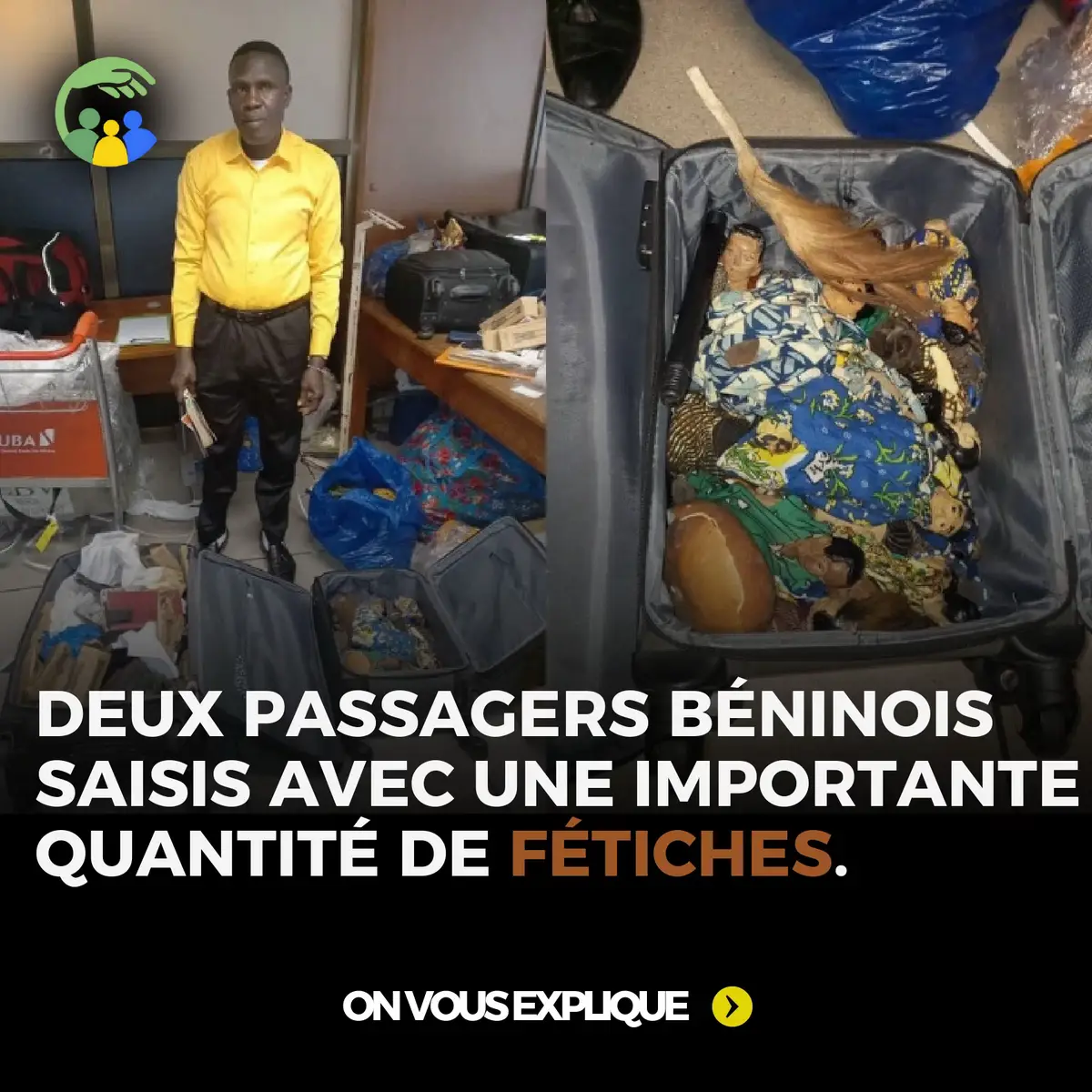 Une saisie pour le moins étonnante de fétiches a été effectuée sur deux ressortissants béninois à l’aéroport de Libreville. Source : Gabon Média Time  #gabon🇬🇦 #fyp #pourtoii #africa #241🇬🇦 
