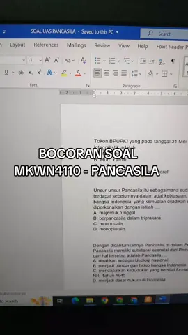 Soal UAS Universitas Terbuka MKWN4110 - Pancasila #universitasterbuka #ut #uasut #mkwn4110 #pancasila 