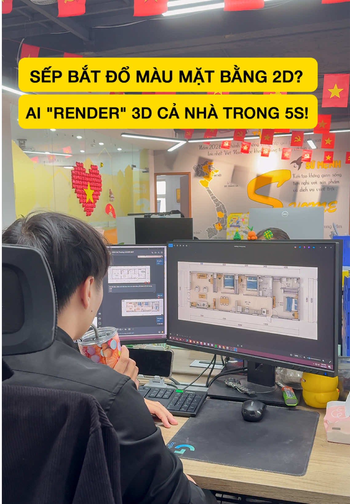 Ai Render cả mặt bằng cho kiến trúc, nội thất. #shorts #tiktok #CtrlZcungTruongDesign #aidesign #architecture 