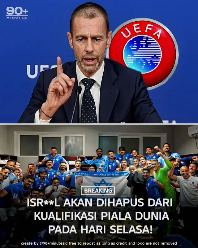 🚨BREAKING!! Is***l dapat DIKELUARKAN dari kompetisi UEFA pada hari Selasa! Komite Eksekutif UEFA diperkirakan akan membahas hal ini pada hari Selasa, dengan potensi pemungutan suara mengenai masalah tersebut! →Maccabi Tel Aviv bisa saja DIKELUARKAN dari Liga Europa! →Is***l bisa DIKELUARKAN dari kualifikasi Piala Dunia FIFA 2026! 📝markas bola #israelout #uefa #90minutes #foryoupage #masukberandafyp 