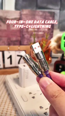Travel lights with the only cable you will ever need#4in1charger #4in1cable#phonechareger#typec#gaming