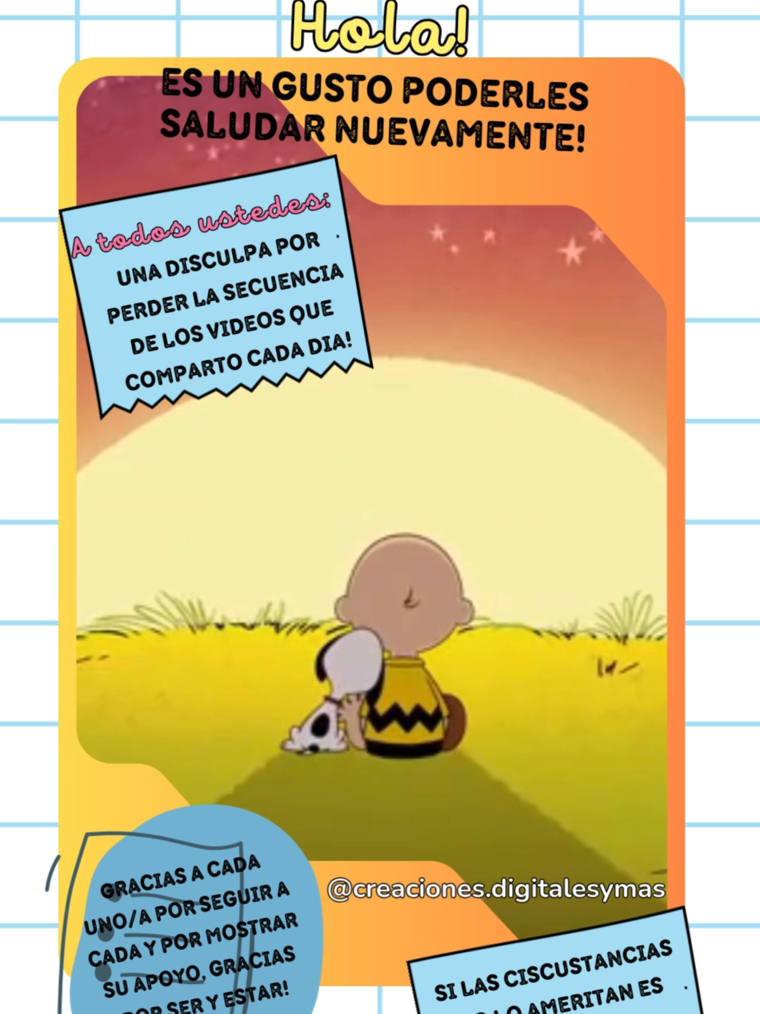 saludos! seguimos aca, gracias a todos por seguir aqui y mostrar su apoyo incondicional #snoopy #adachajon.gt