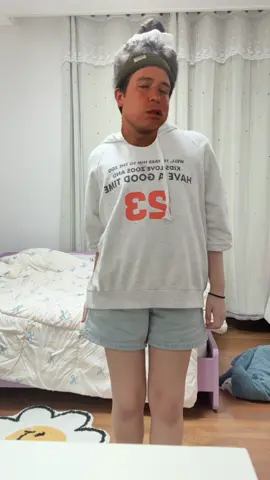단발도 똥머리할수있거등