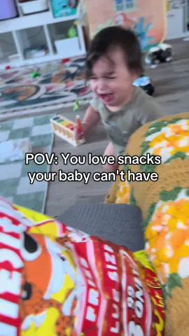 My bowels won't be happy later but we're both happy now 😅🤣 #babysnacks #snackmom #hotfries #funny #mom 