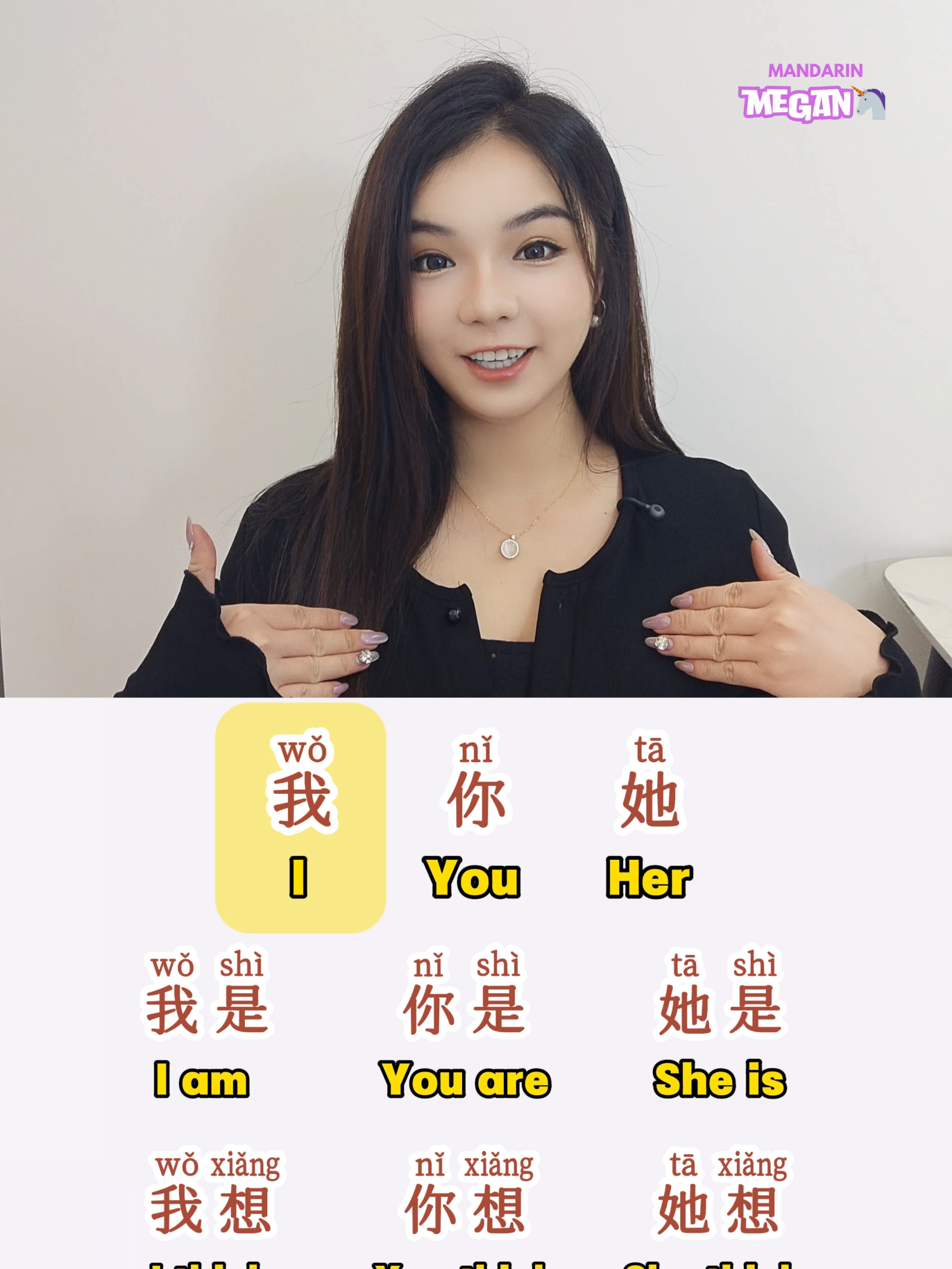 Chinese Pronouns and Verbs in 60 seconds #chinese #learnchinese #chinesevocabulary #chinesebeginner #studychineselanguage #studymandarin #hanyupinyin #China #chineseteacher #chineseforbeginners #chineseexpressions #chinatravel #mandarin #studychinese #learnchineseonline #chinesewithmegan #learn #language #chinesecourse
