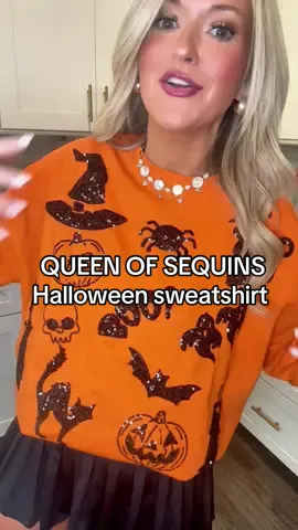 Halloween sweatshirts that aren’t cheesy!!! OBSESSED!!! #halloween #halloweensweatshirt #teacher #sparkles #sequins @Whiskey Darling 