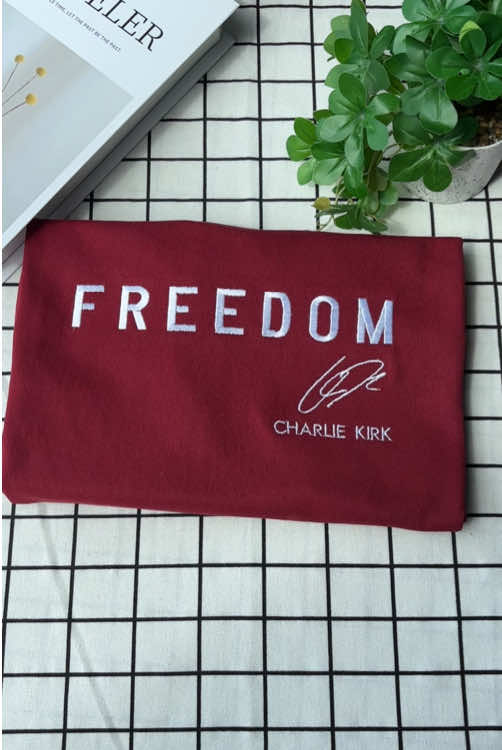 Freedom #charliekirk #justiceforcharliekirk #freedom #ripcharliekirk #embroiderysweatshirt 