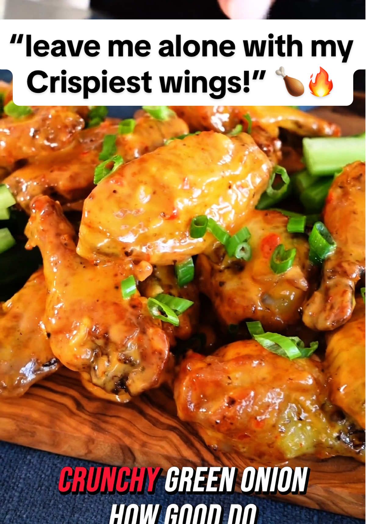 🔥 Crispy Air Fryer Wings with Spicy Sriracha Sauce 🔥 “Y’all love wings, right? Well, these are about to be the crispiest, sauciest wings you’ve ever had!”Toss your wings in olive oil, salt, pepper, and garlic powder. Cook them in the air fryer till golden and extra crispy.While they crisp up, whip together a bold sauce — mayo, sweet chili, and a heavy pour of Sriracha for that spicy kick.Pour the sauce over your wings, toss them, and top with crunchy green onion.Sticky, salty, sweet, and spicy — the ultimate flavor explosion! “One bite, and y’all will be saying… leave me alone with my wings!” 🍗🔥 👉 If you’re drooling already, hit that follow for more easy & epic recipes! #A#AirFryerWingsC#ChickenWingsE#EasyRecipesF#FoodTokSpicyFood