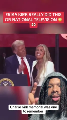 Erika Kirk really threw this up on national television #erikakirk #charliekirk #strange #weird #fyp 