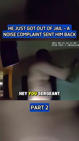 He just got out of jail - a noise complaint sent him back P2 #bodycam #bodycampolice #cops #police #foryou 