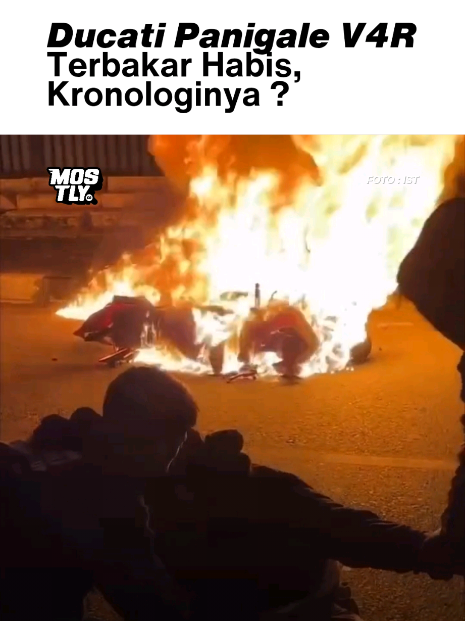 Ducati Panigale V4R Terbakar Ludes !!! Ada Yang Tau Kronologinya ??? 🎥 Via TJCarsMedia #ducati #motor #panigale #mostlymedia #moatlywheels