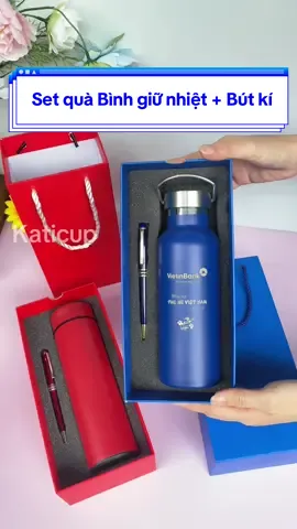 Set quà Bình giữ nhiệt + Bút kí + in ấn từ trong ra ngoài mà chỉ 2xx Nếu Doanh nghiệp bạn đang tìm quà tặng thiết thực , chỉn chu liên hệ #katicup nhé  Quà tặng doanh nghiệp cao cấp tại Hồ Chí Minh và ship toàn quốc  #quatangdoanhnghiep #quatang20_10 #NGANHANG #ngayphunuvietnam 