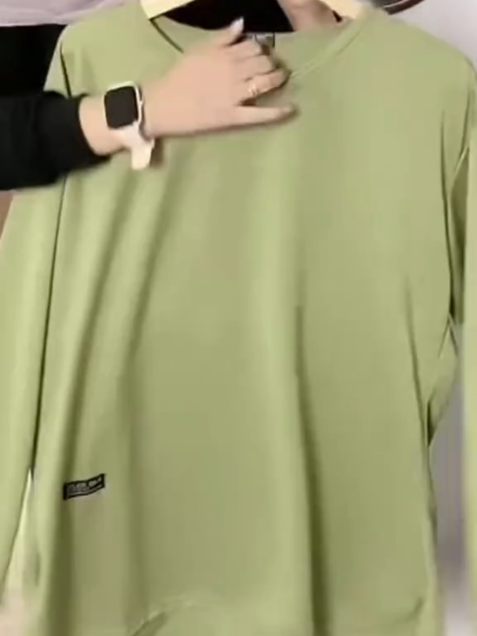 KAOS POLOS ATASAN WANITA BAJU KAOS OVAL POLOS ATASAN WΑΝΙΤΑ Oversize Panjang Oblong Basic Pendek #kaos #kaospolos #kaosmurah #kaosviral #fyp 