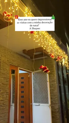 Cortina de luz de Natal + Papai Noel sobe e desce! #natal #cortinaled #cortinadenatal  #papainoelsobeedesce #tendencianatal2025 