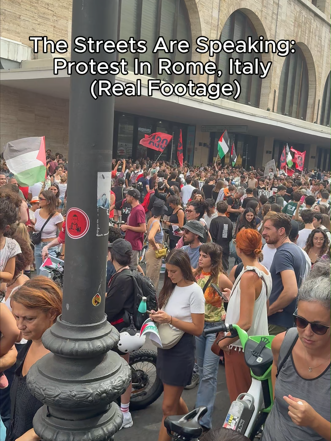 200,000 voices in rome: termini protest for palestine 🇵🇸 #freepalestine  today in rome, over two hundred thousand people filled termini station to stand with palestine. flags were raised, chants echoed through the streets, and voices came together calling for peace and justice. this moment shows the world is listening, and unity is stronger than silence. #palestine #freepalestine #rome #termini #italy #gazaprotest #standwithpalestine #humanrights #protest #unity #justice #theworldiswatching