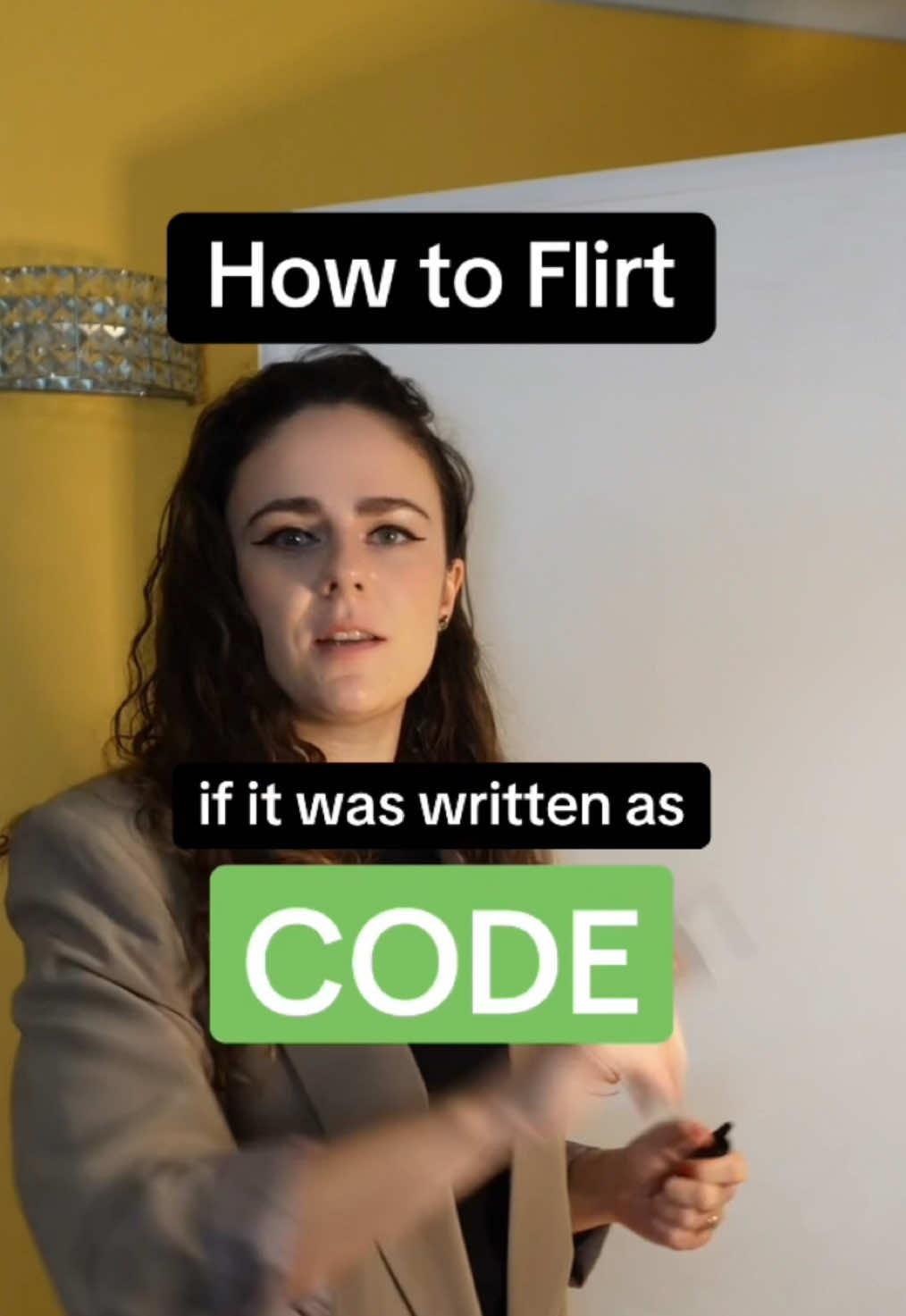 How to flirt (if it was written as code) Another throwback in honour of the funny women awards (there’s still time to vote for me!). I think it might be time for v2 of this script, any suggestions for the next version?  #dataanalytics #coding #comedy #flirting