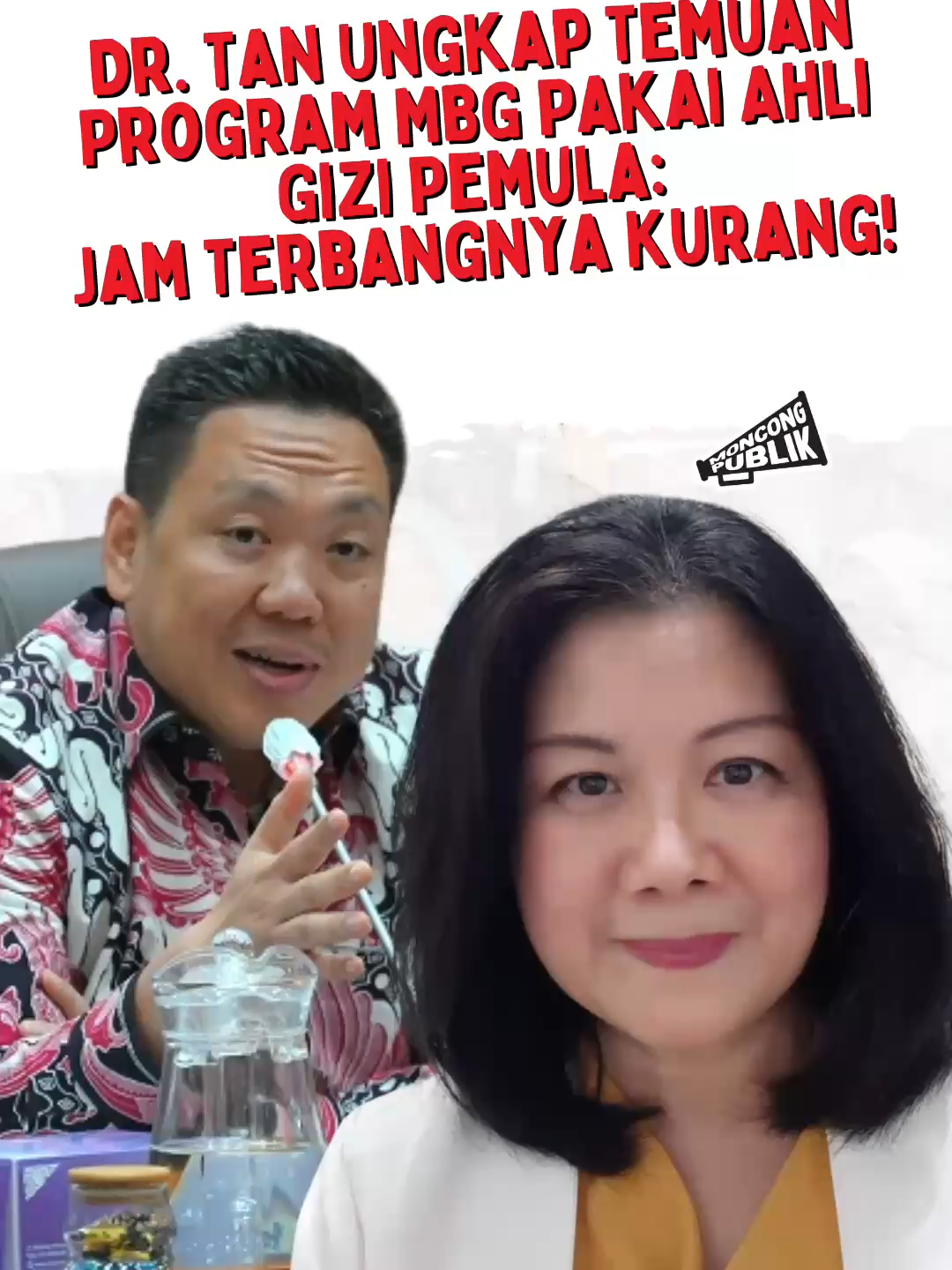 Fakta mencengangkan kembali terungkap dari program Makan Bergizi Gratis (MBG). Dr. Tan Shot Yen menemukan bahwa kasus keracunan yang sudah sampai diliput media internasional semakin memperlihatkan betapa buruknya kualitas program ini.    Selain kualitasnya yang bikin geleng-geleng kepala, ternyata ahli gizi yang dilibatkan dalam program ini justru masih pemula.    Saat mendatangi SPPG, Dr. Tan menemukan banyak ahli gizi di sana bahkan tidak benar-benar paham soal ilmu gizi. Bagaimana bisa program yang digadang sebagai prioritas nasional dikerjakan dengan asal? Ini bukan hanya kelalaian, tapi bentuk abai terhadap kesehatan rakyat.    Wakil Ketua Komisi IX DPR RI Fraksi PDI Perjuangan, Charles Honoris, pun turut menyoroti tajam persoalan ini dan mendesak pemerintah segera mengubah sistem program MBG agar kasus keracunan pada anak tidak lagi terulang. #moncongpublik #tanshotyen #pdiperjuangan #fraksipdiperjuangan #charleshonoris #makanbergizigratis #mbg #keracunan #viral #ahligizi #dprri