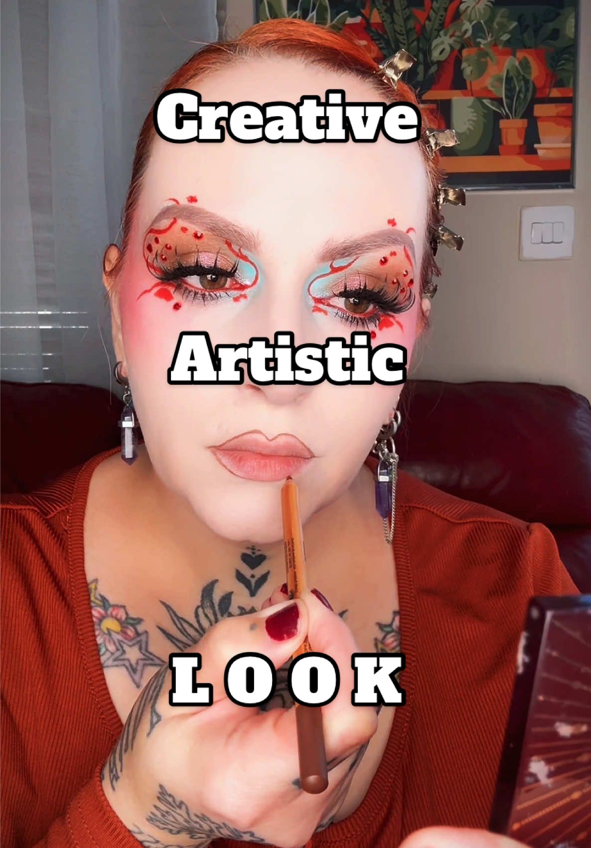 Today, a little something different 🫶 #ArtisticMakeup #MakeupIdeas #CreativeMakeup #BoldMakeup #fypシ゚viral🖤tiktok 