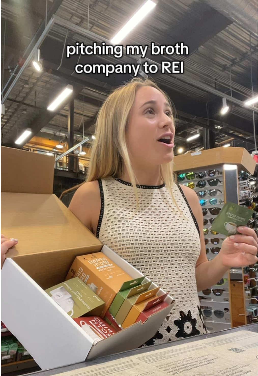 pitching my broth company to REI! For all my campers & hikers, do you enjoy savory snacks ? We want to talk to you!!!  #camp #camping #Hiking 