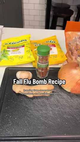Personally next time I may leave out the tumeric! It made it slightly too bitter/dirt tasting for my liking haha. #flubomb #fluremedy #athomeremedies #coldandfluseason #fallseason 