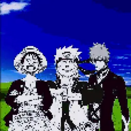 pixle edit trend || Big Three Edit || #naruto #onepiece #bleach #fyp #goviral 