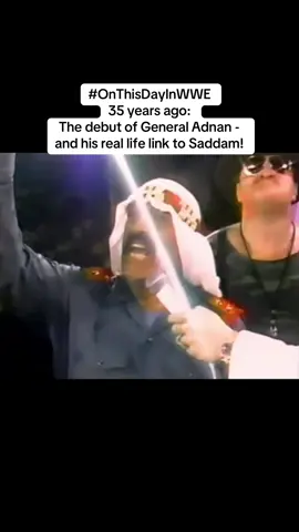 Sgt Slaughter admits “even I need a leader” - and introduces General Adnan, “the only man I respect” “He bears a striking resemblance to Saddam Hussein”, notes Brother Love And the links between Adnan Al-Kaissie and Saddam were deeper than that - they genuinely were school classmates back in Baghdad! Adnan had been in the WWF years before this as Billy White Wolf Sadly he died a couple of years ago, but his family have set up a legacy account on Twitter - and shared this quote from him about the controversial character: “When Saddam Hussein invaded Kuwait, I went to Vince McMahon with an idea: ‘Let me become General Adnan wear a uniform, look like Saddam, and team with Sgt Slaughter against America.’ 