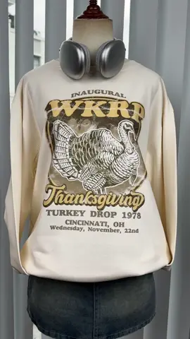 Thanksgiving Turkey Drop Sweatshirt #wkrp #thanksgiving #wkrpincincinnati #turkey #genx 