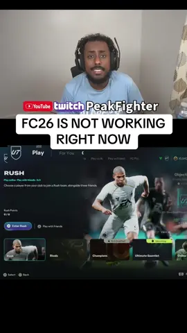 FC26 IS NOT WORKING RIGHT NOW #fyp #peakfighter #fc26 