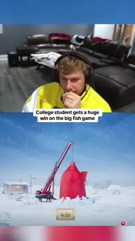 College student gets a huge win on the big fish game #kickstreaming 