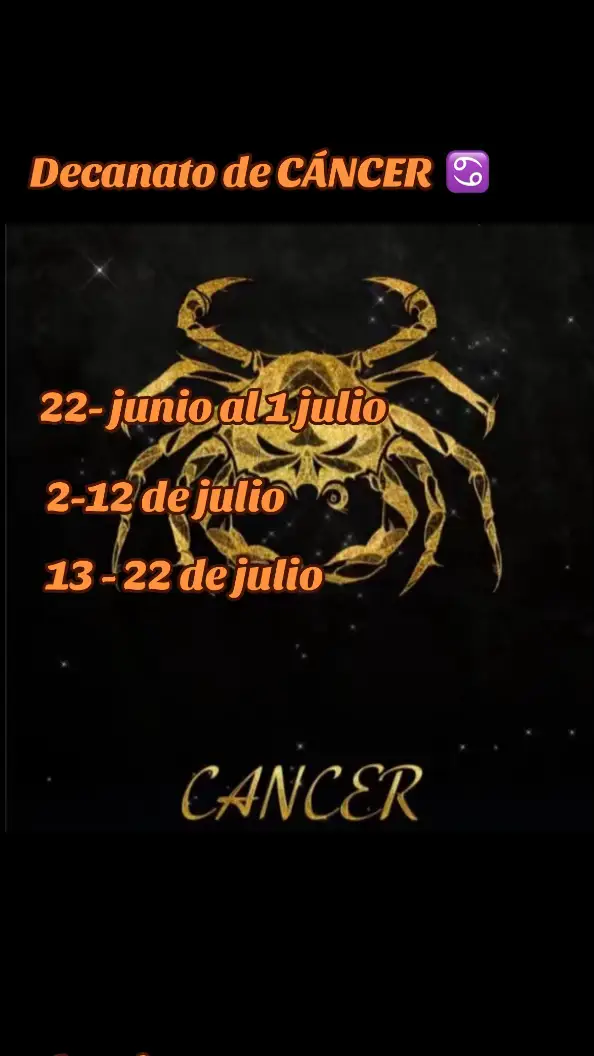 Decanatos de Cáncer ♋️  #cáncer #zodiacales  #astrologia  #zolezito🍀 